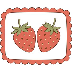 Country Strawberries Kawaii Plushie Cross-Stitch Pattern