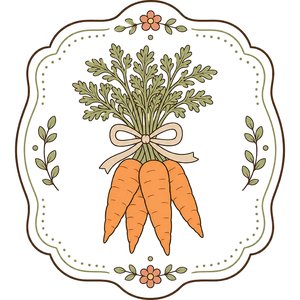 Garden Carrots Kawaii Plushie Cross-Stitch Pattern