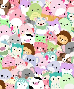 Mix Cute Squishmallow 1 Kawaii Plushie Cross-Stitch Pattern