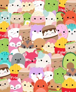 Mix Cute Squishmallow 2 Kawaii Plushie Cross-Stitch Pattern