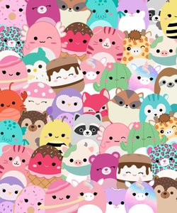 Mix Cute Squishmallow 5 Kawaii Plushie Cross-Stitch Pattern