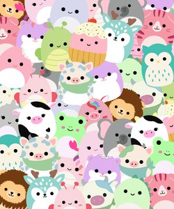 Mix Cute Squishmallow 9 Kawaii Plushie Cross-Stitch Pattern