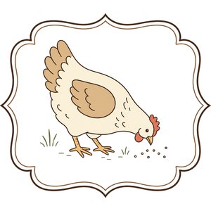 Pecking Hen Kawaii Plushie Cross-Stitch Pattern