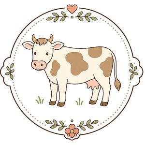 Spotted Cow Kawaii Plushie Cross-Stitch Pattern