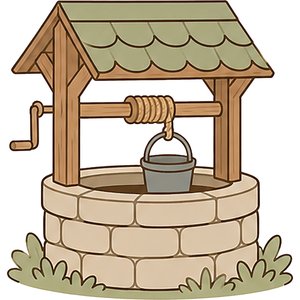 Wishing Well Kawaii Plushie Cross-Stitch Pattern